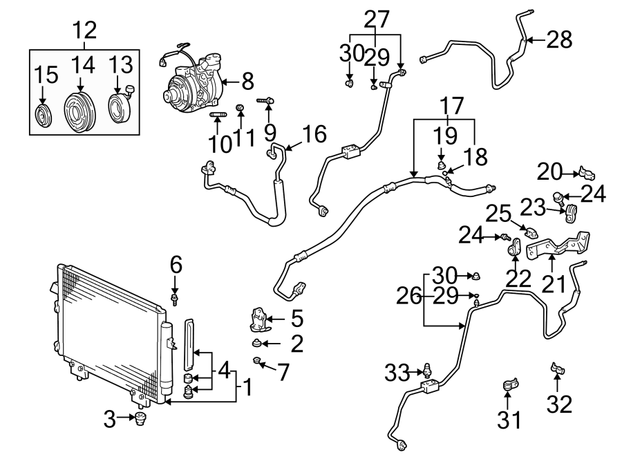 2008 Toyota Land Cruiser Line Clamp Suction 2007 09 2008 10