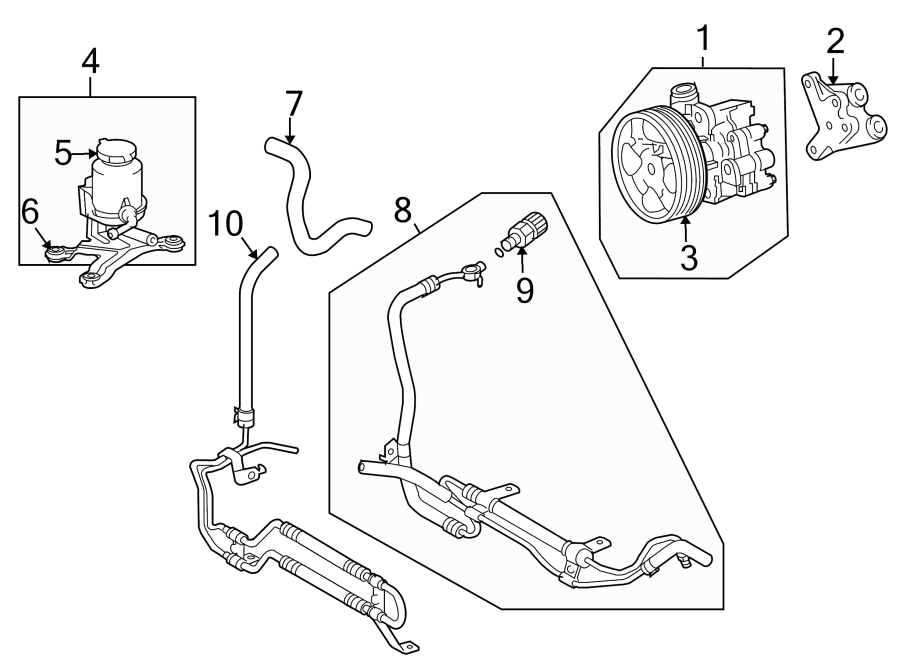 Toyota Tundra Hose. Pressure. TUBE. STEERING. Power - 444100C120 ...