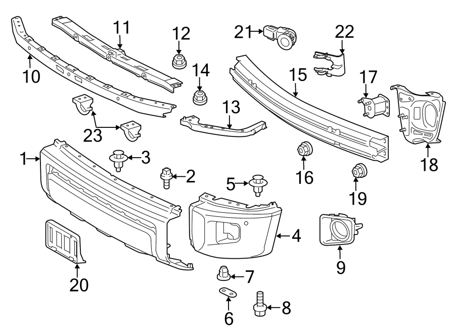 Toyota Tundra Bracket. Bumper. Retainer. Cover. W/O PARK SENSORS. W