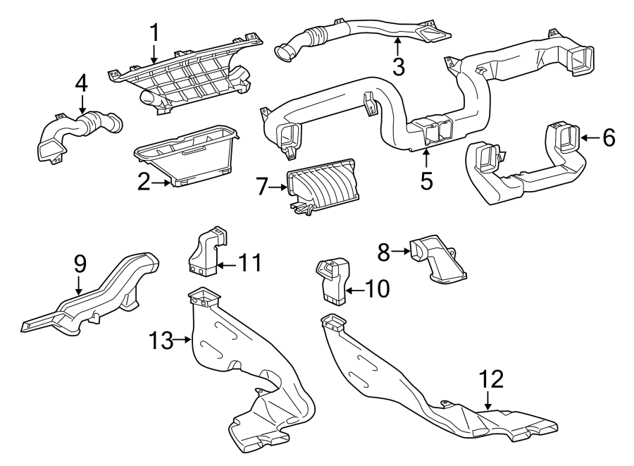 Toyota Tundra Instrument Panel Air Duct. Outer - 558440C050 | Toyota