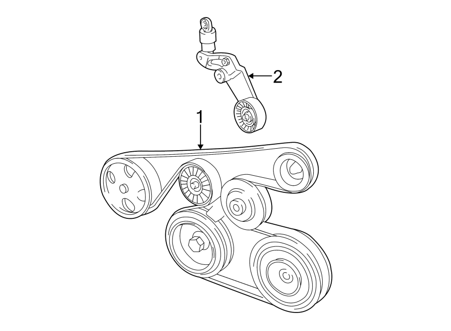 Toyota Corolla Accessory Drive Belt Tensioner Assembly 166200W093