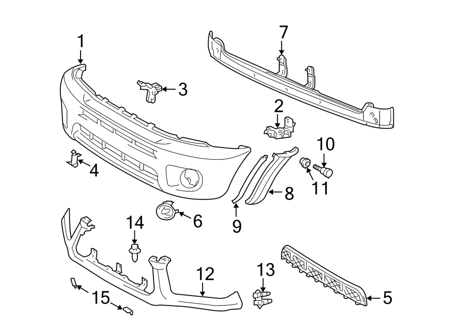 Toyota Rav4 Front Bumper Parts