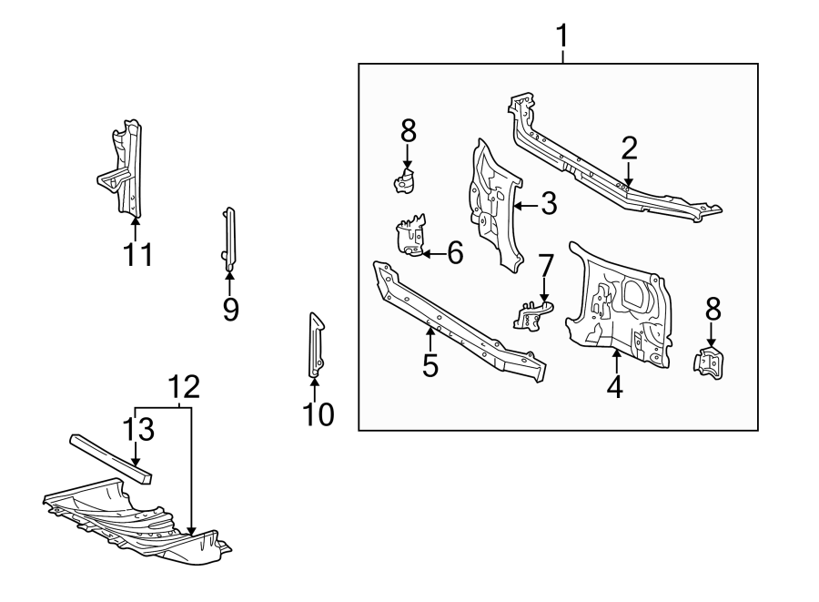 toyota Sequoia Hood Latch Support 532090C050 Toyota, Fort Worth TX