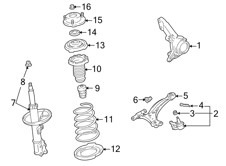 Toyota Highlander Knuckle, steering, r. Steering knuckle. Japan built ...