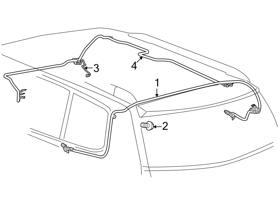 Toyota Highlander Antenna Cable. Instrument, GLASS, Front - 861010E200 ...