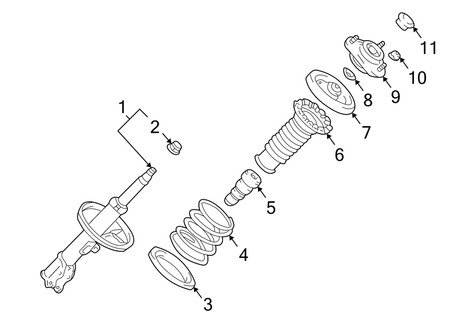 1985 Toyota Corolla Strut. SHOCK. ABSORBER ASSEMBLY,. ABSORBER