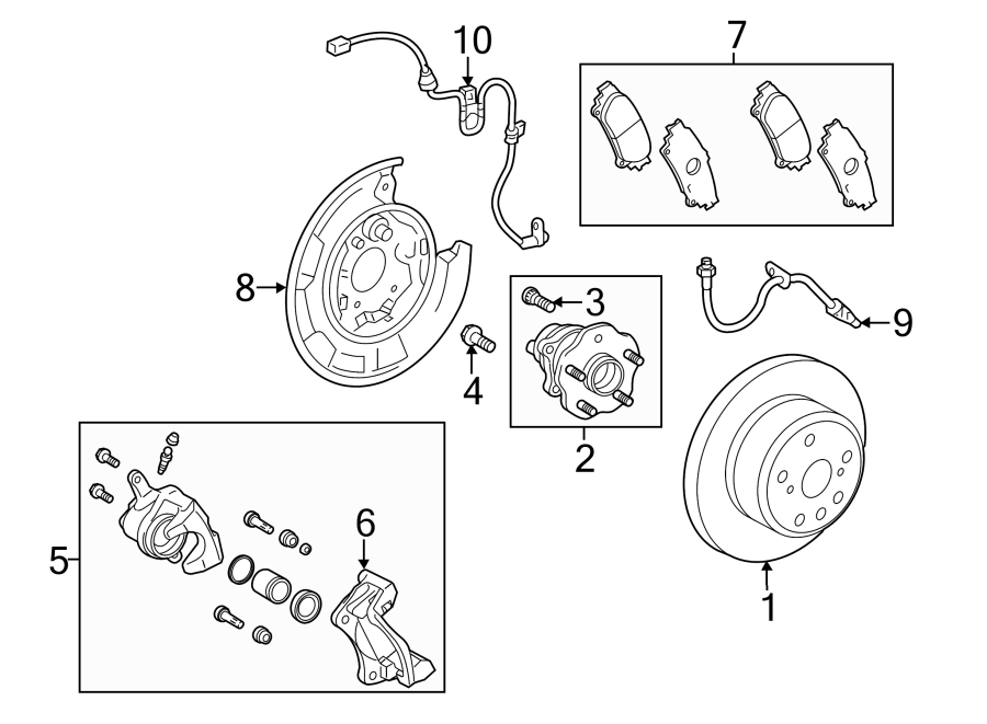 Toyota Sienna Brake. Shoes. Parking - 465900e020 