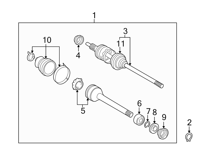 Toyota Sienna Cv axle assembly (right) - 434100607084 | Toyota, Fort ...