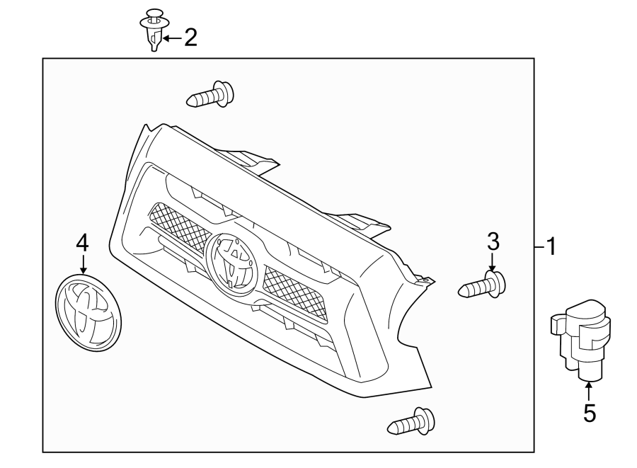 Toyota Tacoma Grille Front Lower 2012 15 Unpainted Wsr5 Pkg