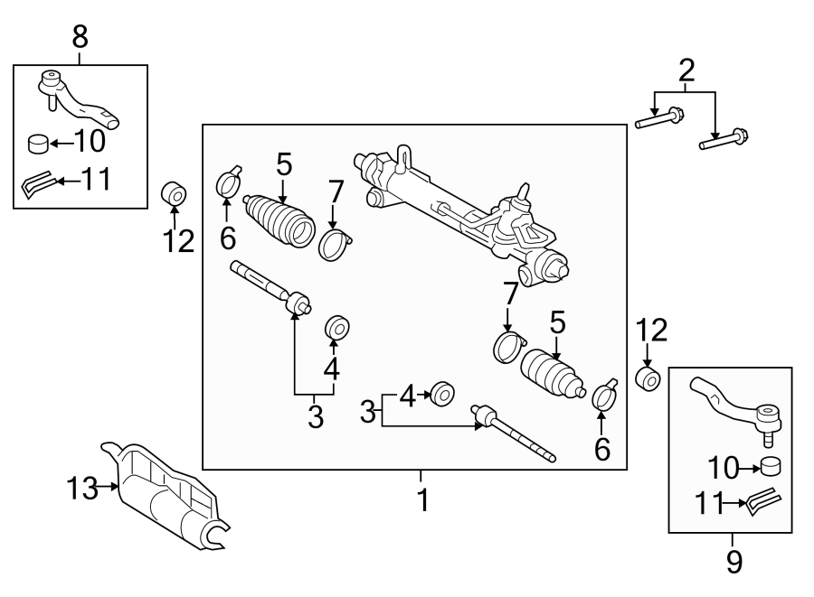 Toyota Avalon Washer. Rod. Tie. Claw. Rack and Pinion Inner Lock ...