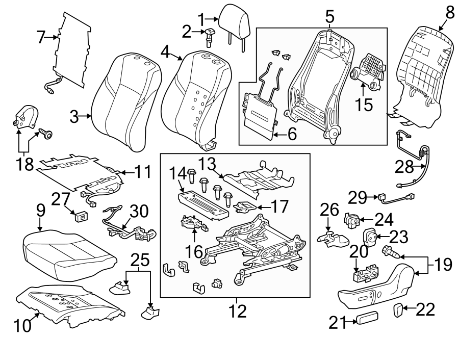 Toyota Avalon Cover, seat track brake. Cover, track. Seat track cover ...