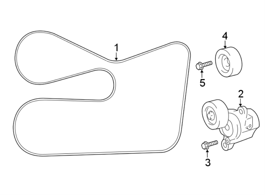 2010 Toyota Camry Belt, v ribbed. Serpentine belt 90916A2026