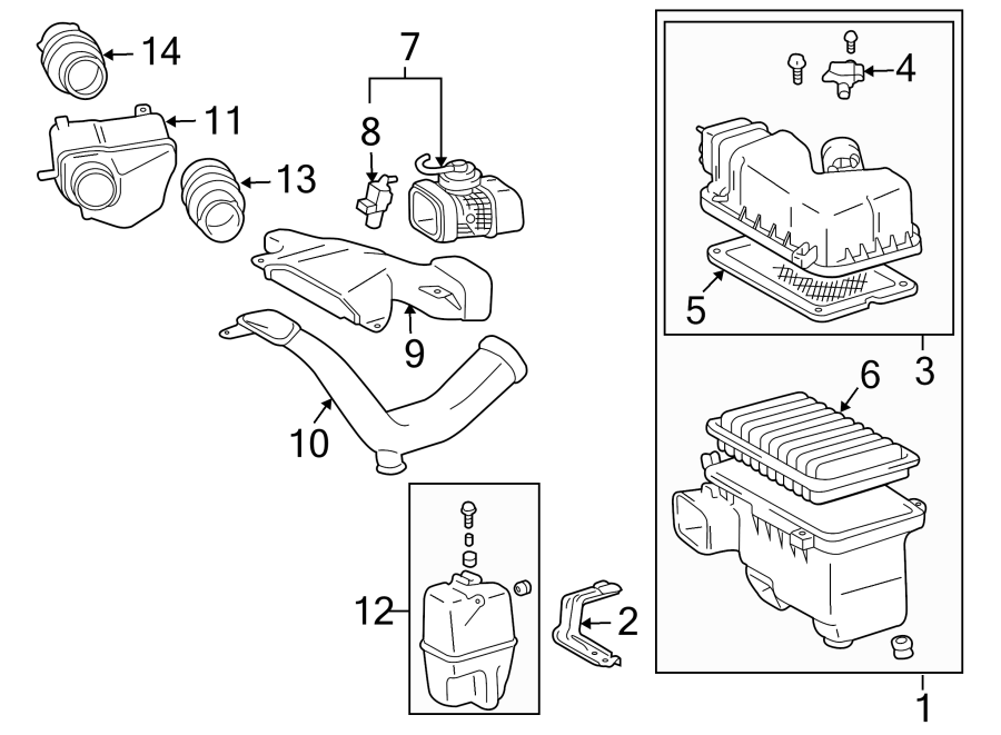 toyota Sienna Engine Air Intake Resonator (Upper). 3.3 LITER, upper ...