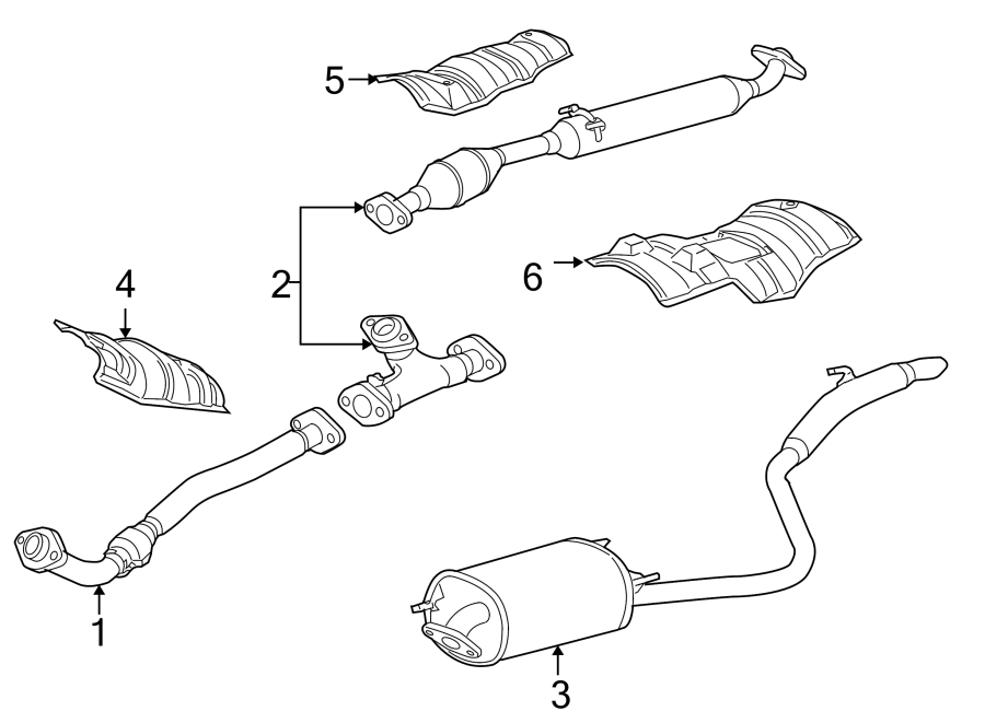 Toyota Sienna Pipe. Exhaust. (Front) (Front). 3.5 LITER. 4WD. All