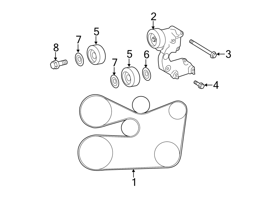 Toyota Sienna Pulley. Idler. Plate. Belt. (Front) 16659AD010 Toyota