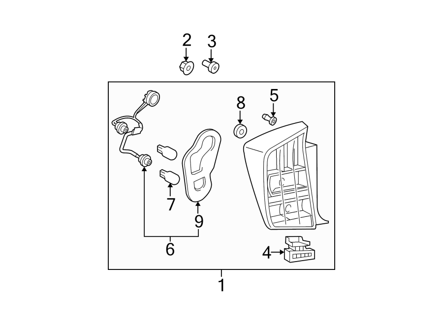 toyota prius tail light assembly