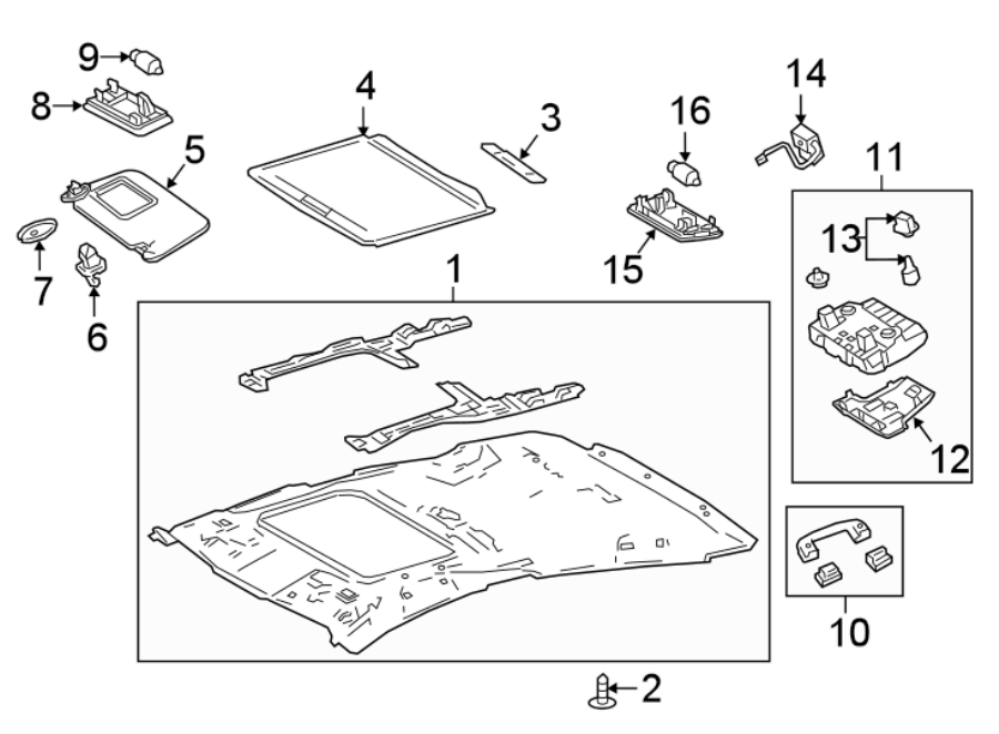 Toyota Prius Headliner clip. Headliner Clip. W/O SUNROOF - 9046705168B2 ...