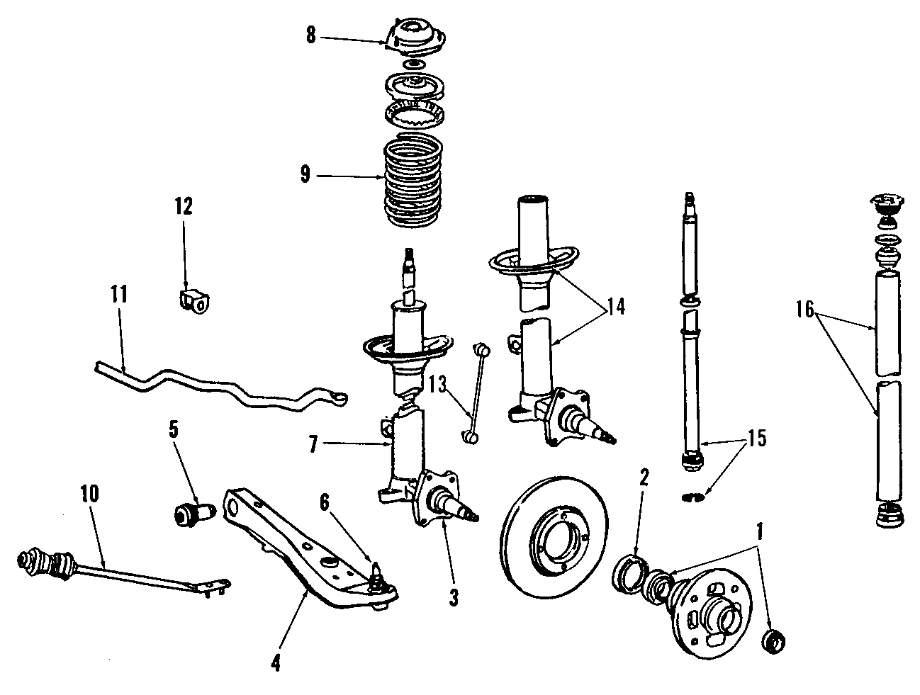 Toyota Corolla Front Suspension Diagram