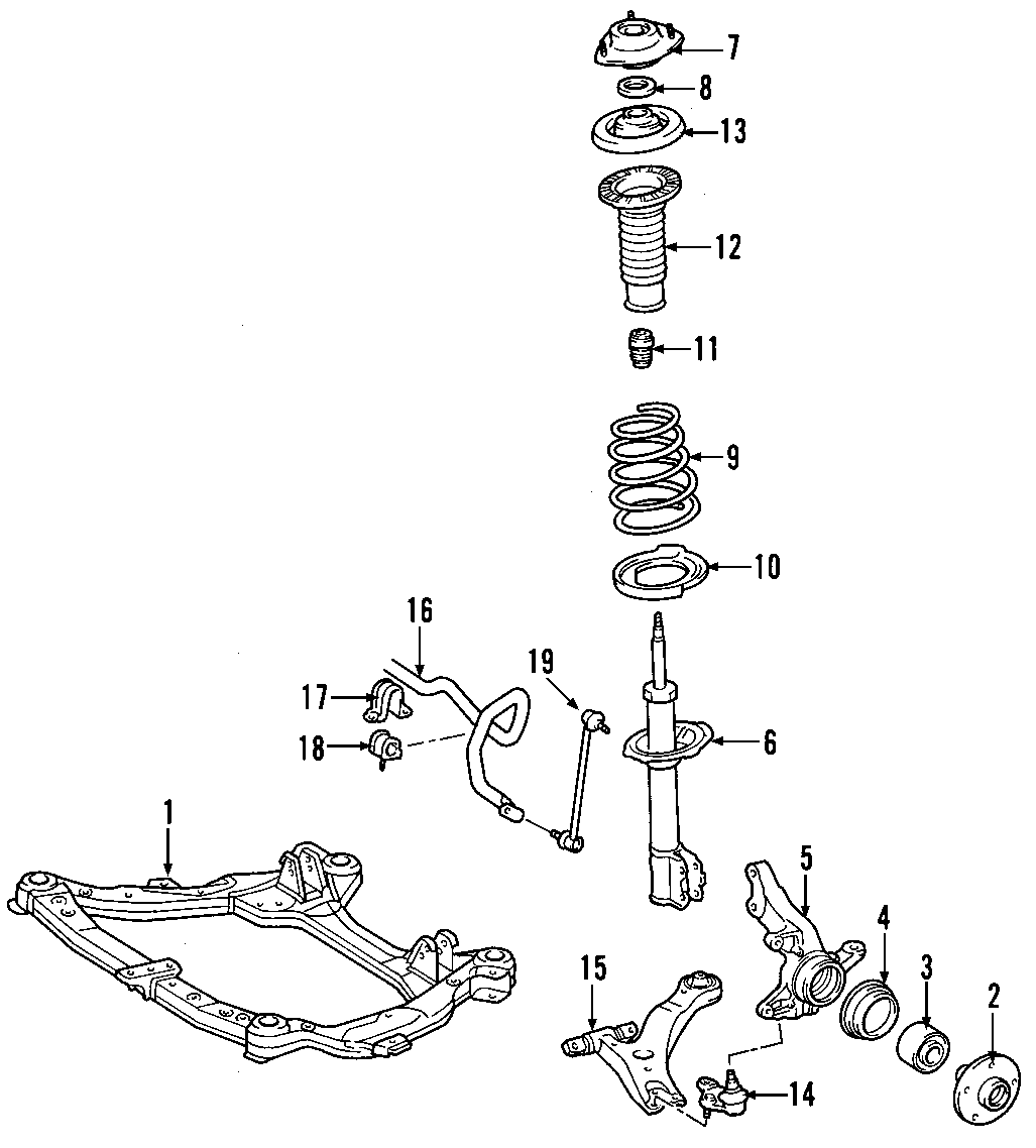 Toyota Camry Front Suspension Diagram